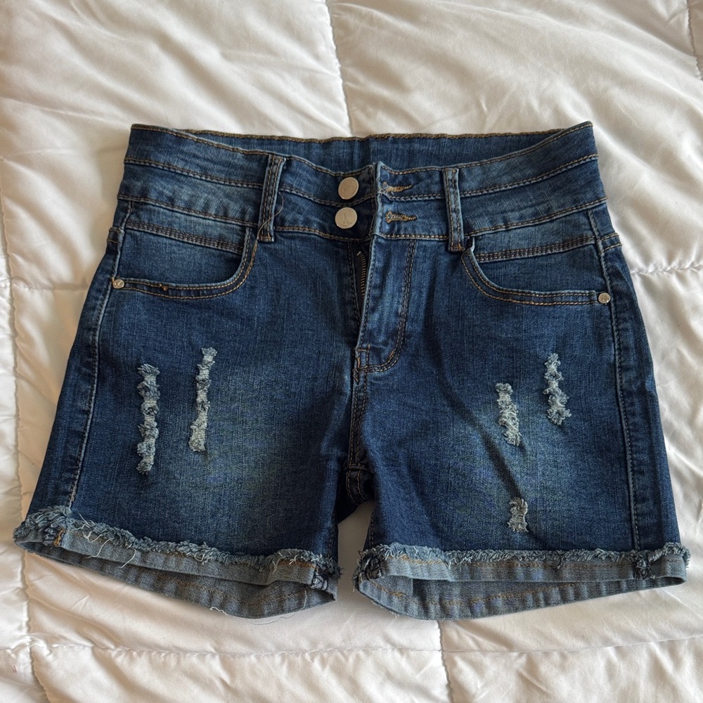 Denim Distressed Women Shorts